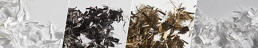 Visual for short-cut fibers in technical and industrial applications